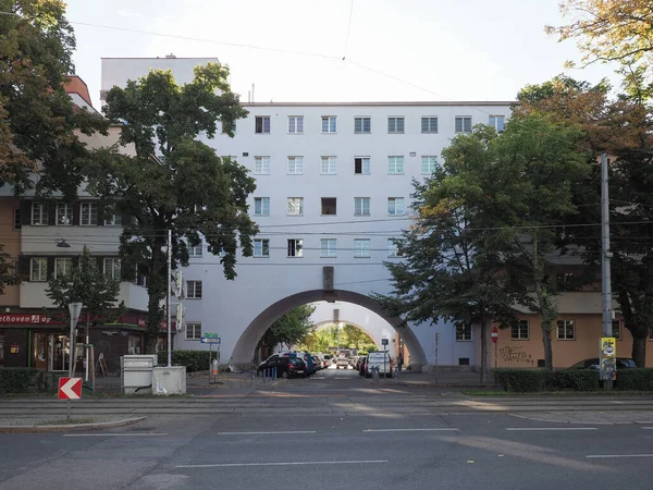 Vienna Áustria Circa Setembro 2022 Karl Marx Hof Complexo Habitacional — Fotografia de Stock