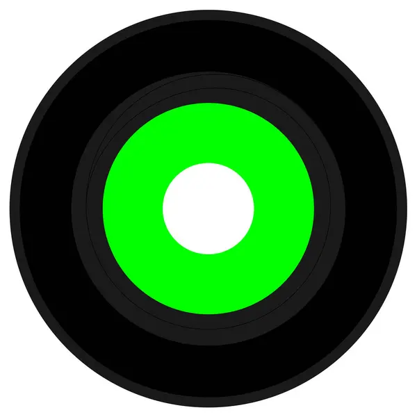 Kireç Yeşili Etiketli Vinil Plak Analog Müzik Kayıt Ortamı — Stok fotoğraf