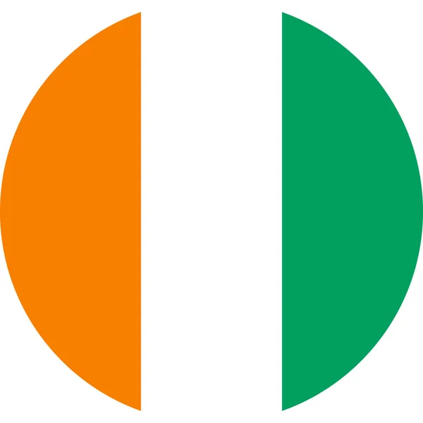 Bandiera Nazionale Ivoriana Della Costa Avorio Africa — Vettoriale Stock
