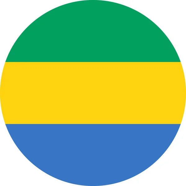 Bandera Nacional Gabonesa Gabón África — Vector de stock