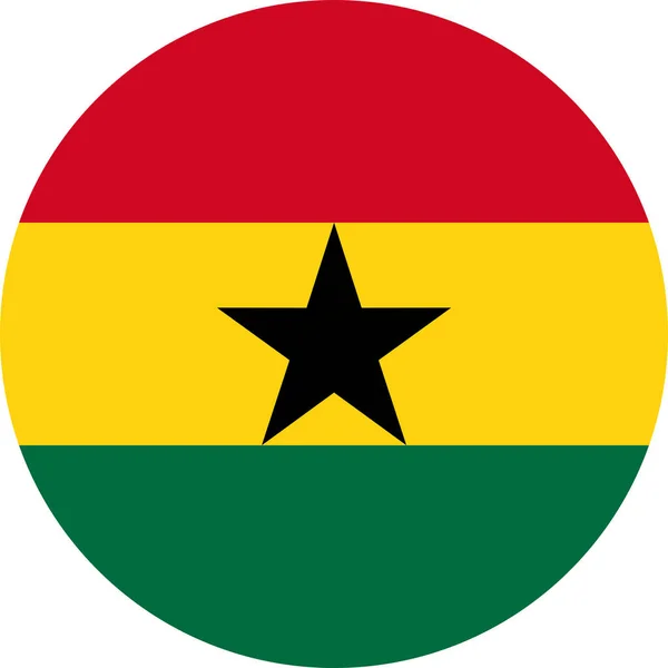 Ghanese Vlag Van Ghana Afrika — Stockvector