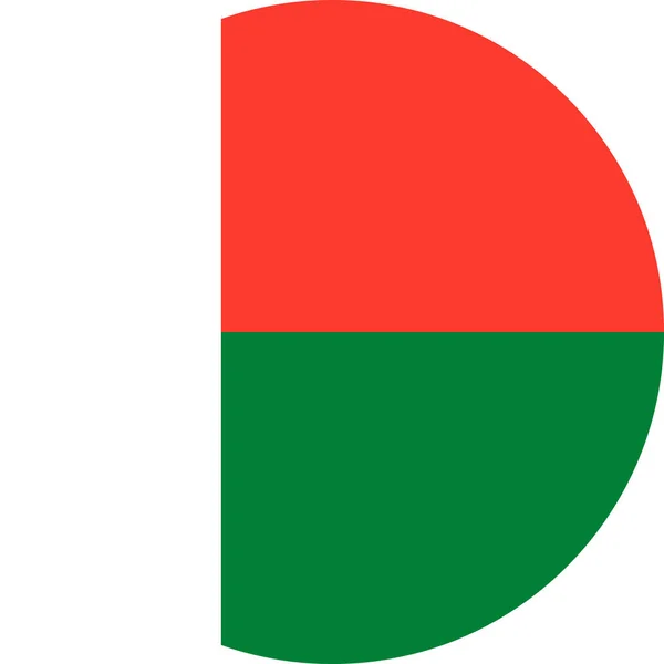 Die Madagassische Nationalflagge Madagaskars Afrika — Stockvektor