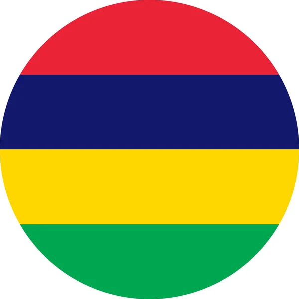 Die Mauritische Nationalflagge Von Mauritius Afrika — Stockvektor