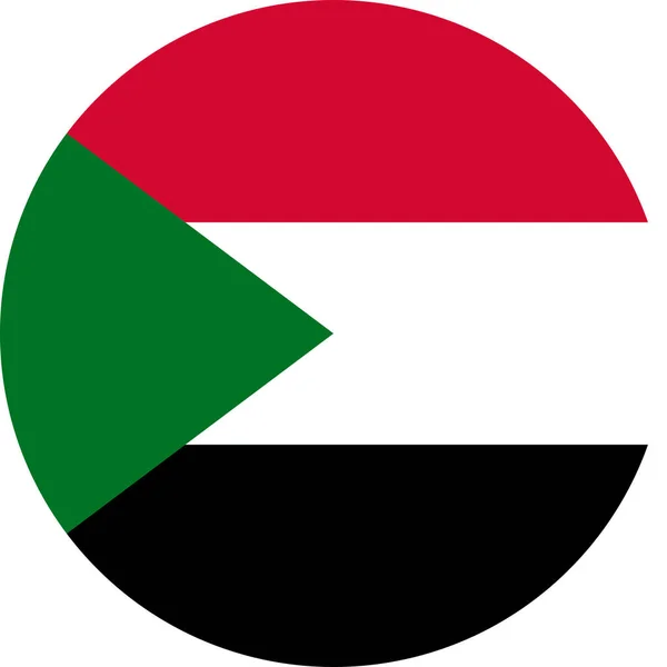Sudańska Flaga Narodowa Sudan Afryka — Wektor stockowy