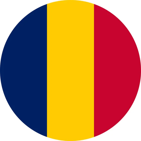 Tchads Nationella Flagga Afrika — Stock vektor