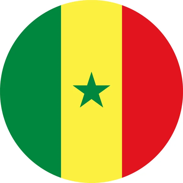 Die Senegalesische Nationalflagge Des Senegal Afrika — Stockvektor