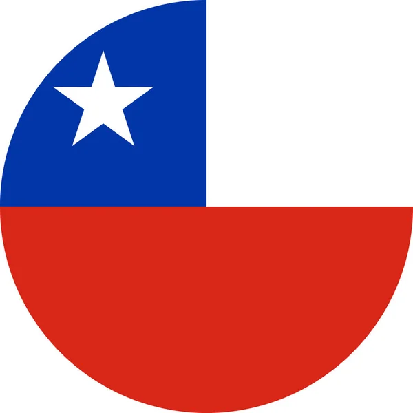 Drapeau National Chilien Chili Amérique — Image vectorielle