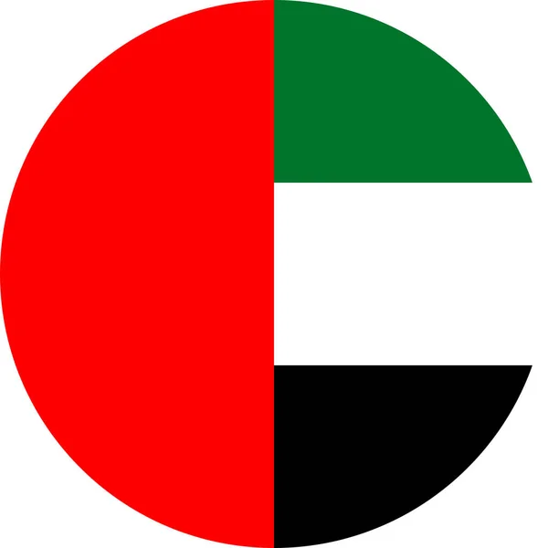 Die Nationalflagge Der Vereinigten Arabischen Emirate Asien — Stockvektor