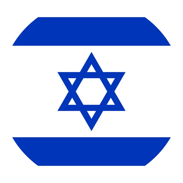 Israeli National Flag Israel Asia — Stock Vector