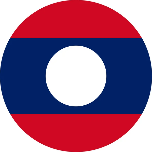 Lao National Flag Laos Asia — Stock Vector