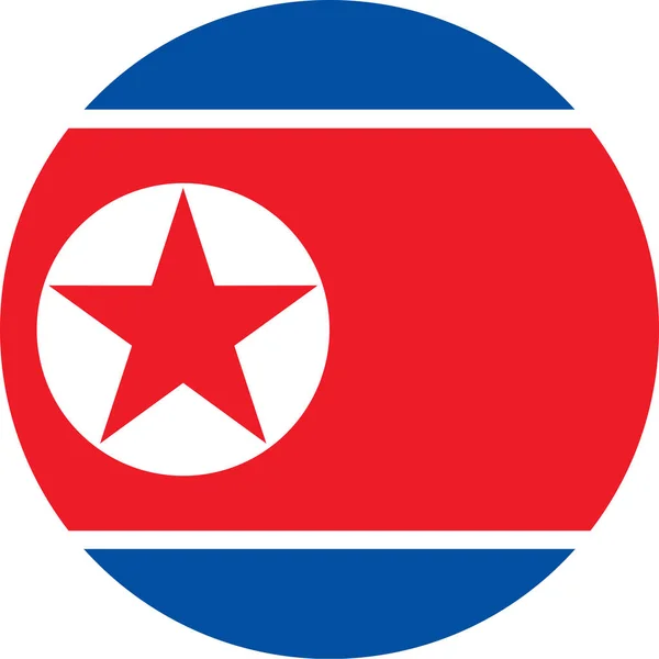 Bandera Nacional Corea Del Norte Asia — Archivo Imágenes Vectoriales