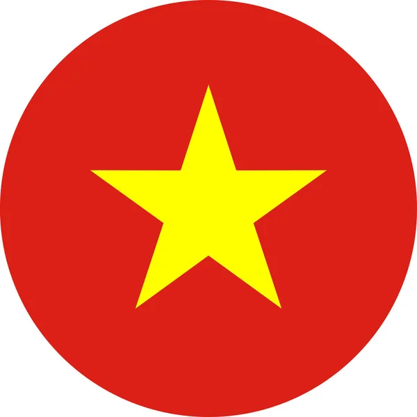 Єтнамський Національний Прапор Єтнаму Азія — стоковий вектор