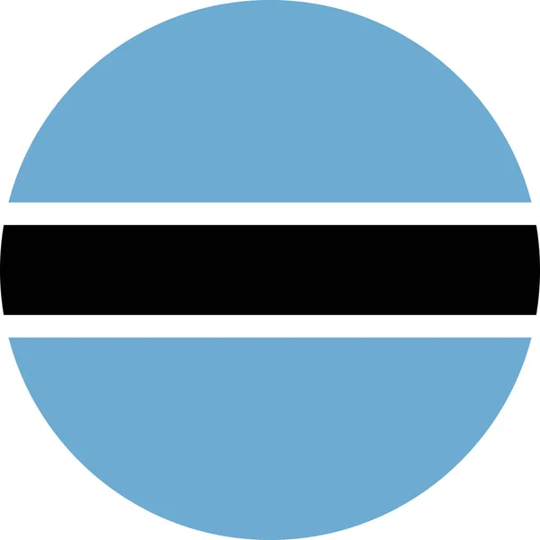 Bandiera Nazionale Motswana Del Botswana Africa — Vettoriale Stock