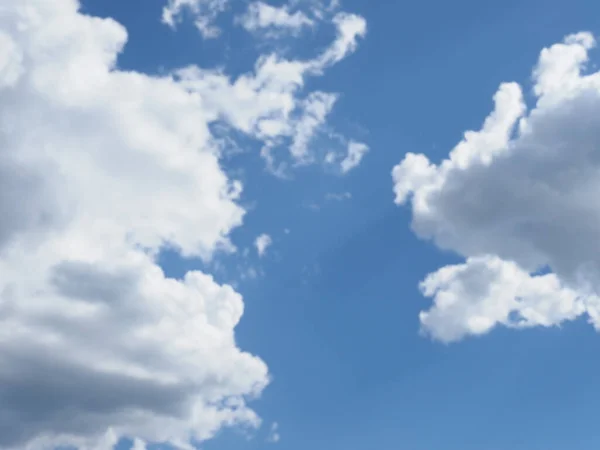 Blurred Out Focus Blue Sky Clouds Useful Background — Stock Photo, Image