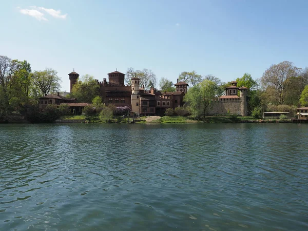 Castello Medievale Terjemahan Kastil Abad Pertengahan Parco Del Valentino Turin — Stok Foto