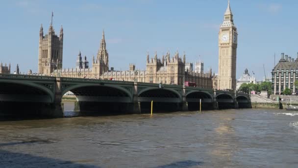 Londen Juni 2023 Huizen Van Het Parlement Westminsterbrug — Stockvideo