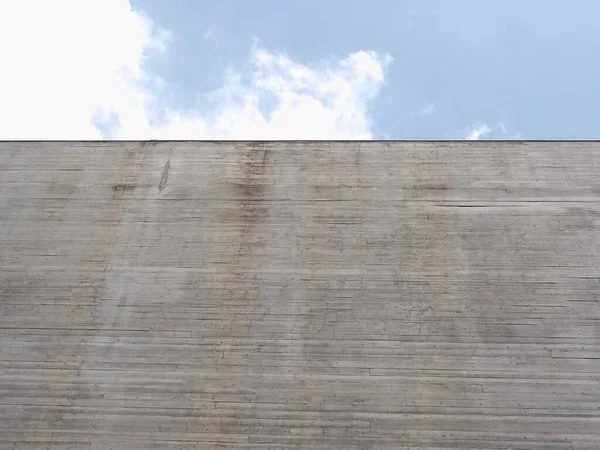 Grey Concrete Wall Blue Sky Useful Background — Stock Photo, Image