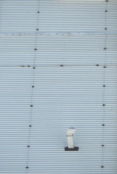 Industrial Style Corrugated Aluminium Metal Roof Chimney — Stock Photo, Image