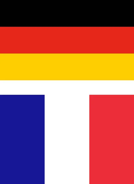 Государственные Флаги Германии Франции — стоковое фото