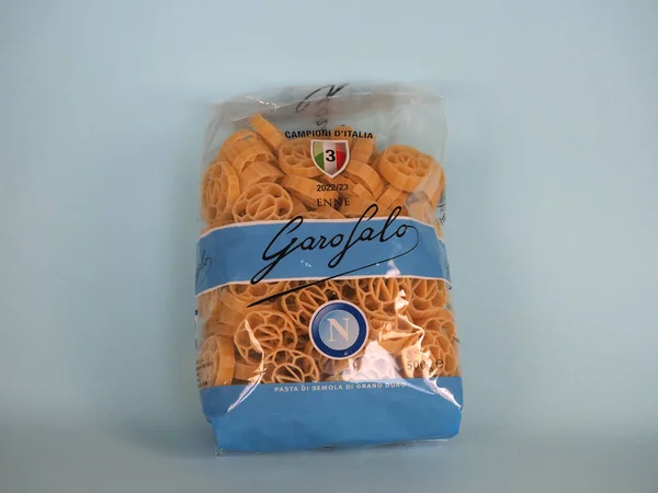 Naples Italy June 2023 Packet Garofalo Enne Pasta — Stock Photo, Image