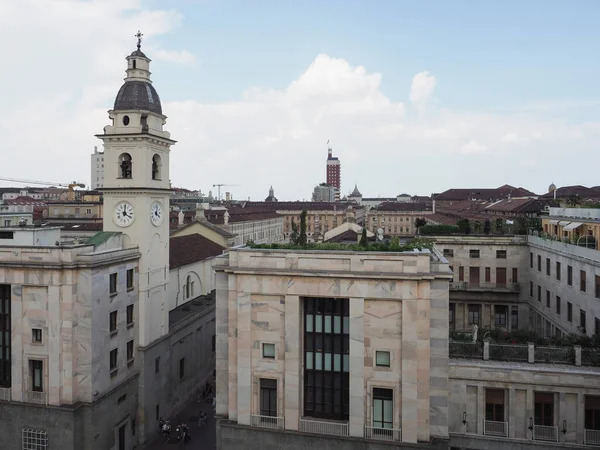 Torino Italia Giugno 2023 Veduta Aerea Piazza San Carlo Traduzione — Foto Stock