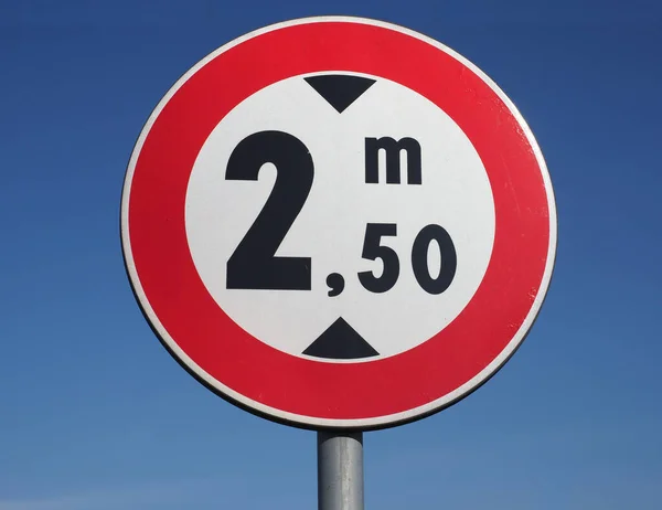 Height Limit Traffic Sign Blue Sky — Stock Photo, Image