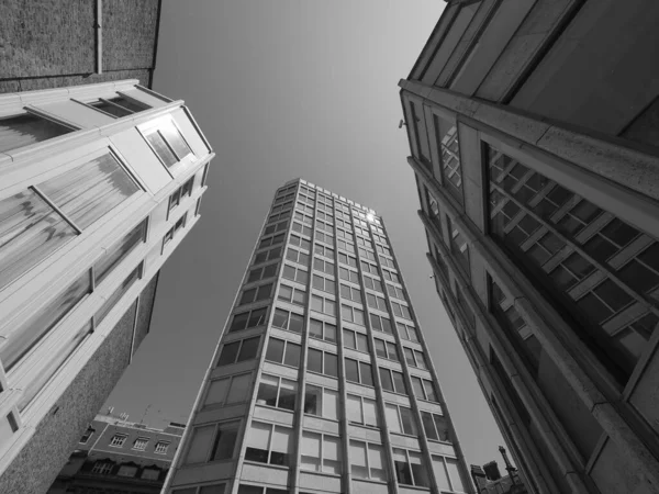 Economist Building Ikonická Nová Brutalistická Architektura Černobílé Barvě Londýně Velká — Stock fotografie