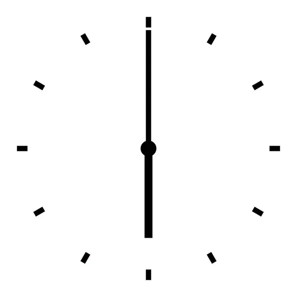 早上6时或下午6时或18时的钟表 — 图库矢量图片