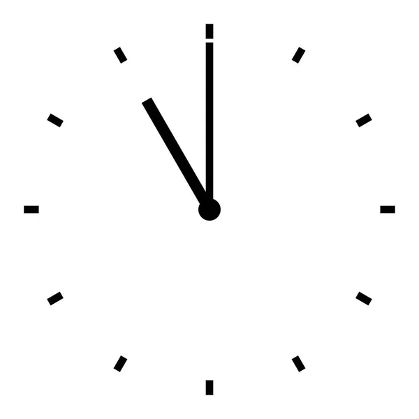 上午11时或下午11时或下午23时的钟表 — 图库矢量图片