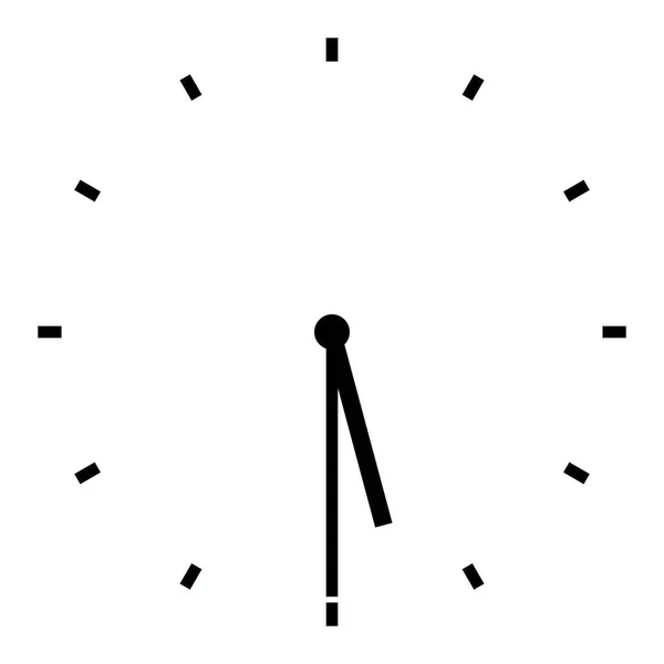 Ilustración Del Reloj Las Cinco Media — Vector de stock