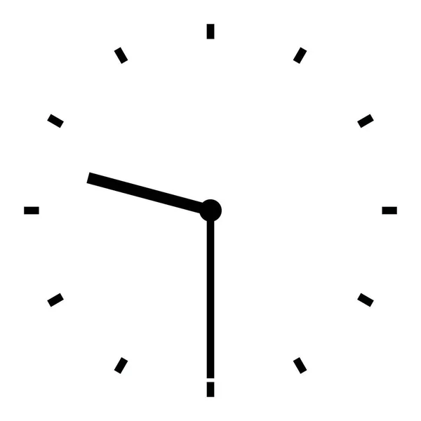 Illustration Horloge Neuf Heures Demie — Image vectorielle