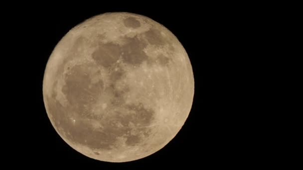 Superluna Roșie Mare Lună Plină Văzută Telescopul — Videoclip de stoc