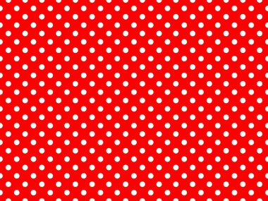 white polka dots pattern over red useful as a background