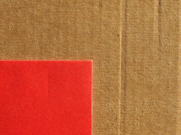 Industriellen Stil Braune Wellpappe Und Rotes Papier Textur Nützlich Als — Stockfoto