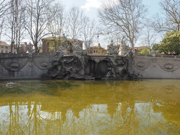 Fontana Dei Mesi Перевод Фонтан Месяцев Парке Parco Del Valentino — стоковое фото