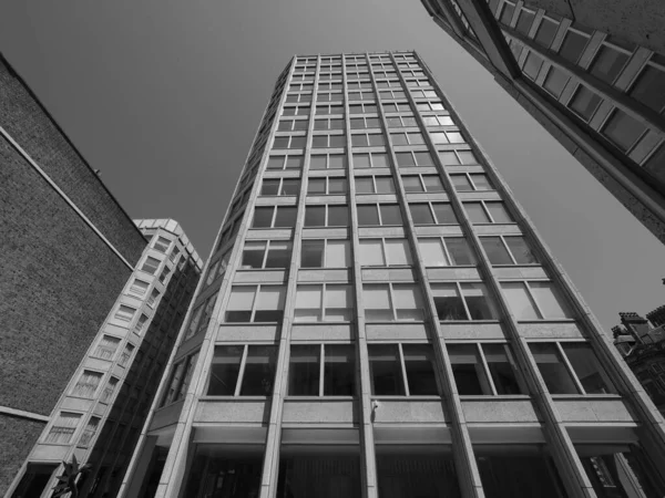 Economist Building Icónica Nueva Arquitectura Brutalista Blanco Negro Londres Reino — Foto de Stock