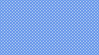 white polka dots pattern over cornflower blue useful as a background