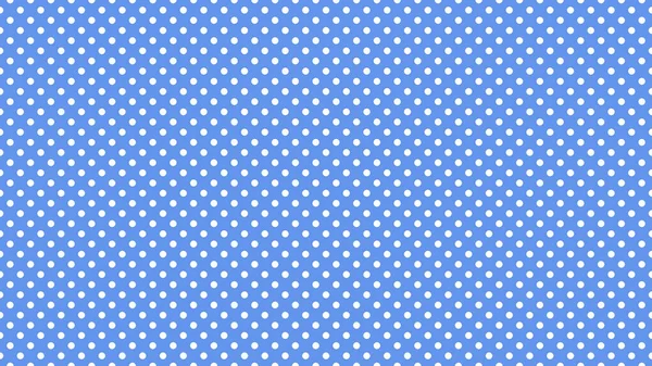 White Polka Dots Pattern Cornflower Blue Useful Background — Fotografia de Stock