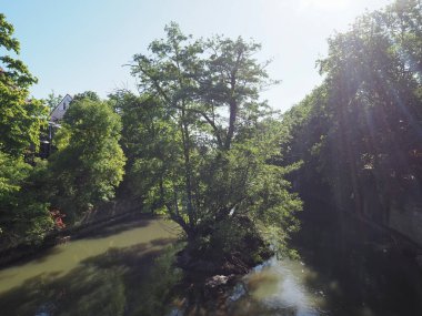 View of Pegnitz River in Nuernberg, Germany