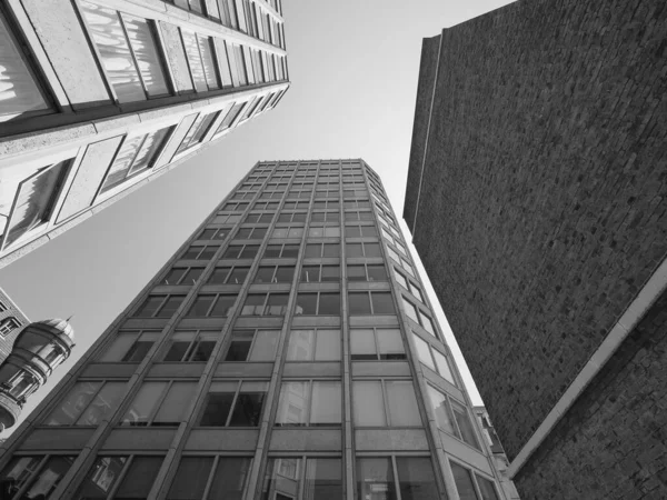 Economist Building Ikonická Nová Brutalistická Architektura Černobílé Barvě Londýně Velká — Stock fotografie