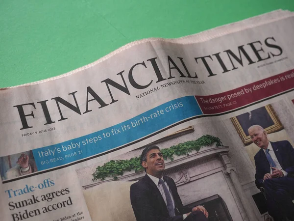 Londres Reino Unido Julio 2023 Financial Times —  Fotos de Stock