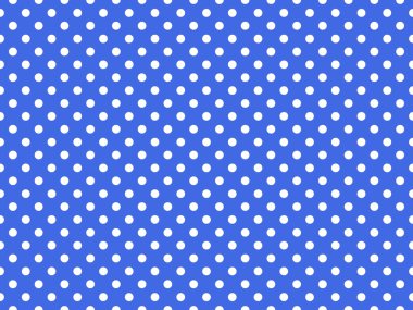 white polka dots pattern over royal blue useful as a background