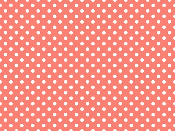 White Polka Dots Pattern Salmon Useful Background — Zdjęcie stockowe