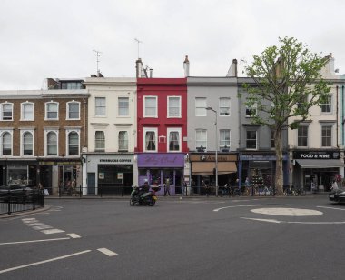 LONDON, İngiltere - 06 Haziran 2023 Notting Hill 'deki Row Houses