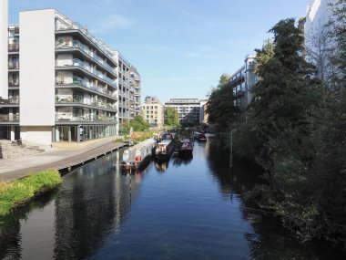 LONDON, İngiltere - Ekim 2022 Regent 's Canal