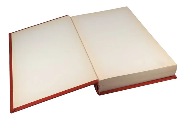 Libro Aperto Isolato Sfondo Bianco — Foto Stock