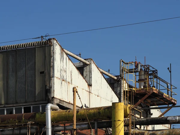 Przemysłowych Ruin Starej Opuszczonej Fabryce — Zdjęcie stockowe