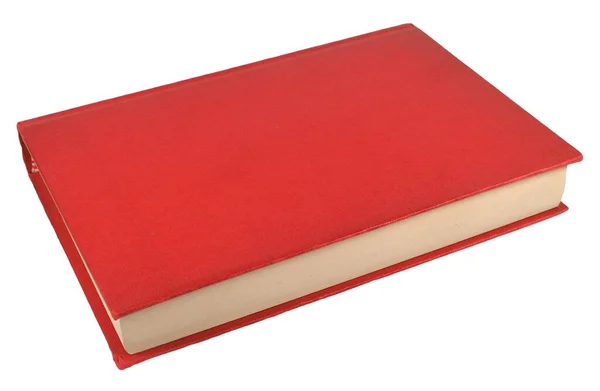 Livro Vermelho Isolado Sobre Fundo Branco — Fotografia de Stock
