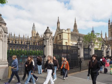 LONDON, İngiltere - Haziran 06, 2023: Parlamento binasındaki Westminster Hall