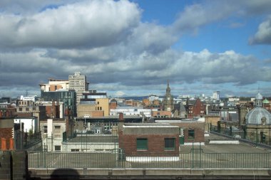 glasgow, İskoçya'nın havadan görünümü